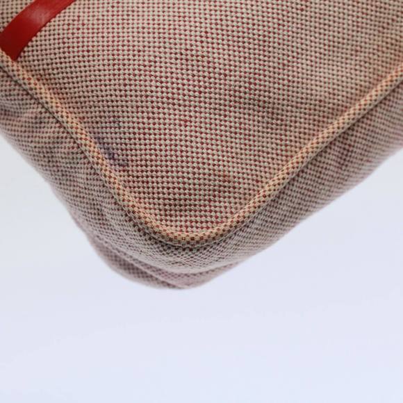 PRADA Hand Bag Canvas Gray Red Auth bs9757 - Picture 14 of 16